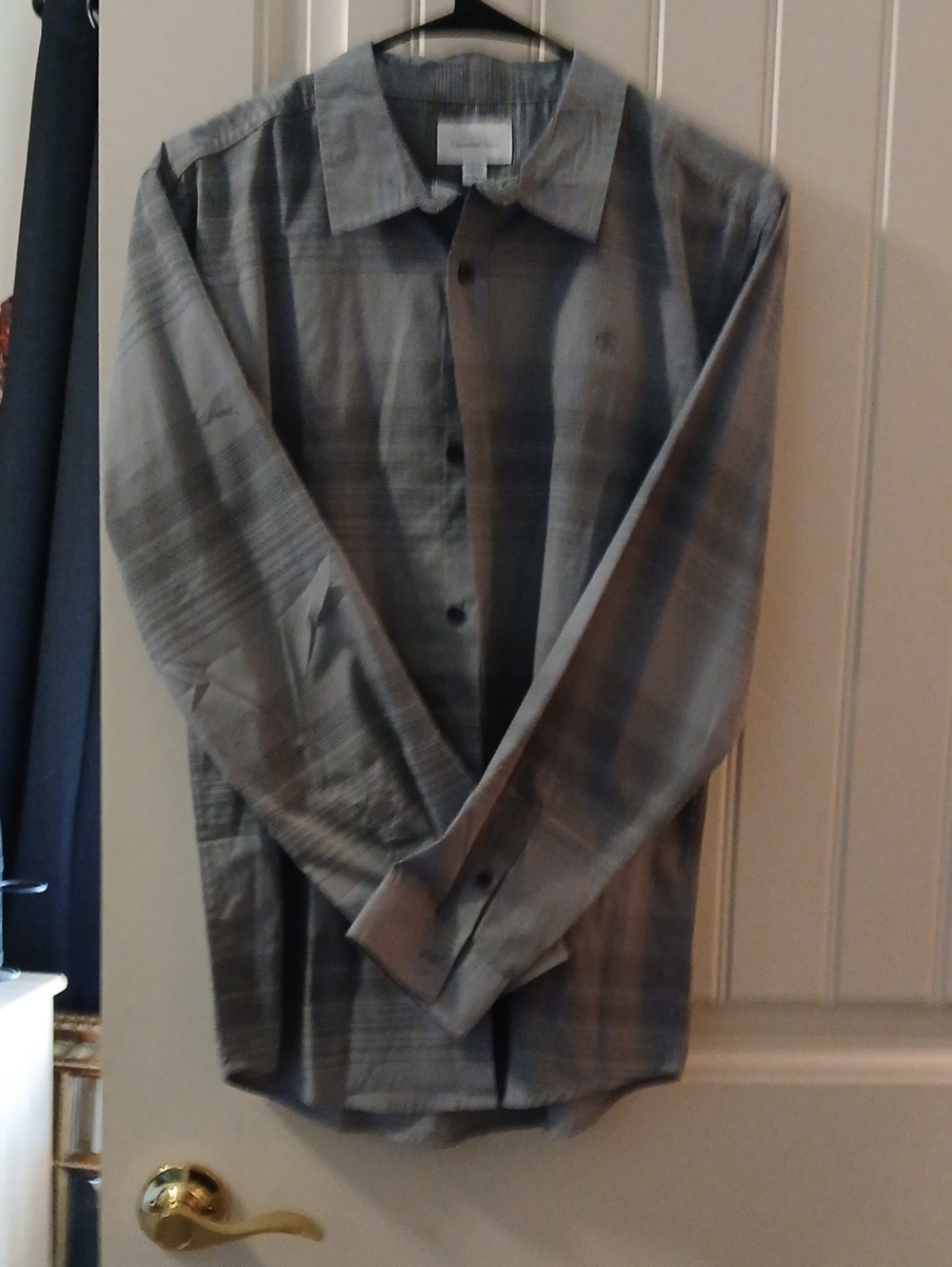 Calvin Klein Men's Gray Button-Up Shirt Jacket